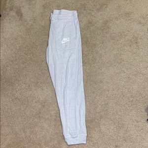 Nike gray joggers.
